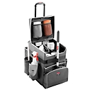 Rubbermaid® Quick Cart Chariot de nettoyage moyen, poches extérieures, pochette zippée et compartiments intérieurs, poignée télescopique, jusqu'à 18 kg, résistant à l'eau et à l'huile, Teflon®.