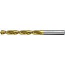 RUKO Spiralbohrer DIN 338 Typ N, Ø 9,5 mm HSS TiN-beschichtet, Spitzenwinkel 118°, L 125 mm, Kegelmantelanschliff