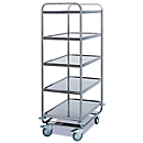 Rvs-wagen 1000 x 600 mm 5 etages