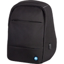 Sac à dos pour ordinateur portable LIGHTPAK®, pour 1 ordinateur portable jusqu'à 15.6" &amp; 1 tablette, compartiment principal &amp; compartiment zippé, port de charge USB, compartiment de sécurité, en PET recyclé, noir