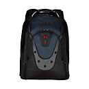 Sac à dos pour ordinateur portable Wenger Ibex, ordinateurs portables de 15.6"-17.3", compartiment pour ordinateur portable, poches latérales en filet, L 230 x l 340 x H 470 mm, 25 l, polyester, noir/bleu/gris