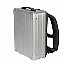 Sac à dos valise actiCase, L 290 x P 120 x H 390 mm, 14 l, aluminium, argent