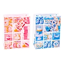 Sac cadeau avec motif photo "Bébé", format A5, avec cordon de transport et étiquette, L 180 x P 100 x H 230 mm, film PP, rose-bleu, 12 pièces assorties