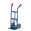 Sack truck with pumped rear wall, load capacity 200 kg, pneumatic wheels