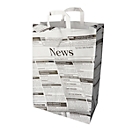 Sacs Papstar Newsprint, jusqu'à 5 kg, avec poignée, L 440 x l 320 x H 170 mm, papier kraft, gris-noir, 50 pièces