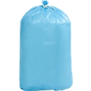 Sacs poubelle en polyéthène HDPE,  L 1100 x l. 700 mm,120 litres, bleu, paquet de 250 pièces