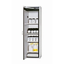 Safety cabinet type 90 asecos S-CLASSIC-90, hinged door with locking system, left hinge, front light grey, W 596 x D 616 x H 1968 mm