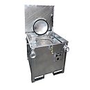 Sammelbehälter BAUER ASB 250, Stahlblech, Innentank feuerverzinkt, stapelbar, abschließbar, B 790 x T 815 x H 830 mm