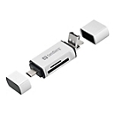 Sandberg - Kartenleser (microSD, SD) - micro USB / USB / USB-C