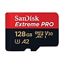 SanDisk Extreme Pro - Flash-Speicherkarte (microSDXC-an-SD-Adapter inbegriffen) - 128 GB - A2 / Video Class V30 / UHS-I U3 / Class10 - microSDXC UHS-I