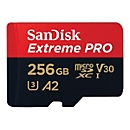 SanDisk Extreme Pro - Flash-Speicherkarte (microSDXC-an-SD-Adapter inbegriffen) - 256 GB - A2 / Video Class V30 / UHS-I U3 / Class10 - microSDXC UHS-I