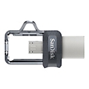 SanDisk Ultra Dual M3.0 - USB-Flash-Laufwerk - 256 GB - USB 3.0 / micro USB