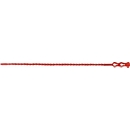SapiSelco Kabelbinder CLICKTIE, L 240 x B 3,8 mm, Polyethylen rot, wiederverwendbar, Kugelverschluss, 100 Stück