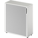 Schäfer Shop Armoire Genius à rideau transversal TETRIS WOOD, 3 HC, L 1000 mm, hauteur avec patins, gris clair