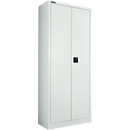 Schäfer Shop Armoire universelle Pure, 5 HC, 4 tablettes, verrouillable, L 800 x P 400 x H 1935 mm, acier, gris clair RAL 7035/gris clair RAL 7035