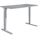 Schäfer Shop Bureau Genius Elements, réglable en hauteur électriquement, rectangulaire, pied en C, L 1600 x P 800 x H 645-1300 mm, argent/blanc + encastrement technique