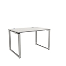 Schäfer Shop Bureau Genius Modena Flex, réglable en hauteur, forme rectangulaire, pied en forme d'étrier, largeur 1200 mm, gris clair