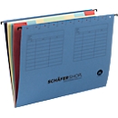 SCHÄFER SHOP Fächer-Hängemappe, für Formate bis DIN A4, Karton, blau, 5 Stück