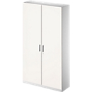 Schäfer Shop Genius Akten-/Garderobenschrank TETRIS SOLID, B 1200 mm, 5 OH, abschliessbar, weiss/weissalu