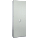 Schäfer Shop Genius Armario de puertas batientes TETRIS SOLID, cuerpo de acero, 5 AA, An 800 mm, con cerradura, gris luminoso/aluminio blanco