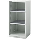 Schäfer Shop Genius Armoire à étagères FS, en tôle d'acier, avec trous de ventilation, L 545 x P 520 x H 1105 mm, 3 OH, gris clair, jusqu'à 150 kg