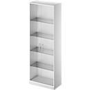 Schäfer Shop Genius Armoire à portes vitrées TETRIS SOLID, corps en acier, 5 HC, l. 800 mm, verre/alu blanc