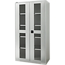 Schäfer Shop Genius armoire pour charges lourdes FS, en tôle d'acier, avec hublot, L 1055 x P 520 x H 1950 mm, 5 OH, gris clair, jusqu'à 1000 kg