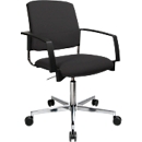 Schäfer Shop Genius Besucherstuhl SSI Proline Visit P3+, gepolsterte Rückenlehne, Universalrollen, schwarz