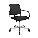 Schäfer Shop Genius Besucherstuhl SSI Proline Visit P3+, gepolsterte Rückenlehne, Universalrollen, schwarz