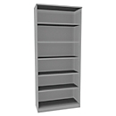Schäfer Shop Genius Bibliothèque étagères TETRIS SOLID, en acier, 6 HC, l. 800 x P 413 x H 2239 mm, alu blanc