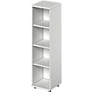 Schäfer Shop Genius Bibliothèque étagères TETRIS SOLID, panneau de particules, 4 HC, l. 400 x P 421 x H 1520 mm, gris clair