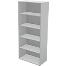 Schäfer Shop Genius Bibliothèque TETRIS WALL, 5 HC, L 800 x P 420 x H 1880 mm, gris clair