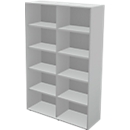 Schäfer Shop Genius Bookcase TETRIS WALL, 5 HC, W 1000 x D 420 x H 1880 mm, light grey