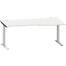 Schäfer Shop Genius Bureau de forme libre MODENA FLEX, extension à droite, gris clair