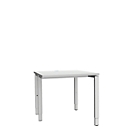 Schäfer Shop Genius Bureau MODENA FLEX, 4 pieds avec tubes rectangulaires, d'un côté, l. 800 mm, gris clair 