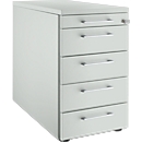 Schäfer Shop Genius Caisson fixe 13333, avec poignée angulaire, l. 435 x H 717 mm, gris clair/gris clair/gris clair 