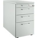 Schäfer Shop Genius Caisson fixe 1336, avec poignée angulaire, l. 435 x H 717 mm, gris clair/gris clair/gris clair 