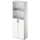 Schäfer Shop  Genius Combikast TETRIS SOLID, 5 ordnerhoogten, glazen deuren en vleugeldeuren, b 800 mm, afsluitbaar