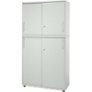 Schäfer Shop Genius Combinaison d'armoires TETRIS WOOD, avec 5 hauteurs de dossiers, espace pour jusqu'à 60 dossiers standard, gris clair 