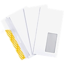 Schäfer Shop Genius Enveloppes avec bande autocollante, 110 x 220 mm (DL), avec fenêtre, 1000 pièces