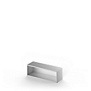 Schäfer Shop Genius estante superior TETRIS SOLID, carcasa de acero, 1 OH, W 1200 mm, aluminio blanco