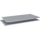Schäfer Shop Genius Etagère pour vis de porte coulissante TETRIS SOLID de B 1000 mm/vis de volet roulant transversal de B 1200 mm, aluminium blanc, 2 pièces