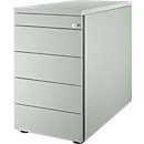 Schäfer Shop Genius Fixed pedestal 13333, W 435 x D 800 x H 717 mm, with gripping groove, light grey