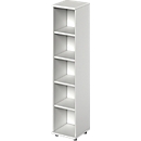Schäfer Shop Genius open kast TETRIS WOOD, 5 OH, hoogte incl. glijders, B 400 mm, lichtgrijs 