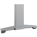 Schäfer Shop Genius Pieds en C étroits pour bureau PLANOVA ERGOSTYLE, alu blanc