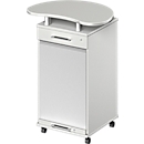 Schäfer Shop Genius Pupitre mobile TETRIS WOOD, l. 822 x P 580 x H 1118 mm, gris clair