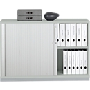 Schäfer Shop Genius Querrollladenschrank 2 OH, B 1200 x T 421 x H 800 mm,  lichtgrau 