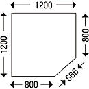 Schäfer Shop Genius Rückseitenblende, für CAD-Platte mit Fuß B 1200 x T 1200 mm, weißaluminium 