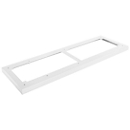Schäfer Shop Genius Stahlsockel TETRIS WOOD, für Regale/Schränke B 1200 mm, weiss