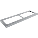 Schäfer Shop Genius Stahlsockel TETRIS WOOD, für Regale/Schränke B 1200 mm, weissaluminium